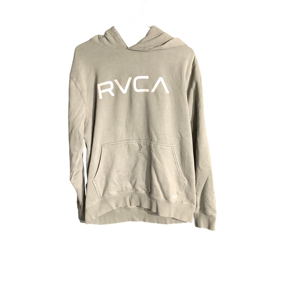 RVCA Men's Medium Olive Green Skate Pullover Kangaroo Pocket Hoodie